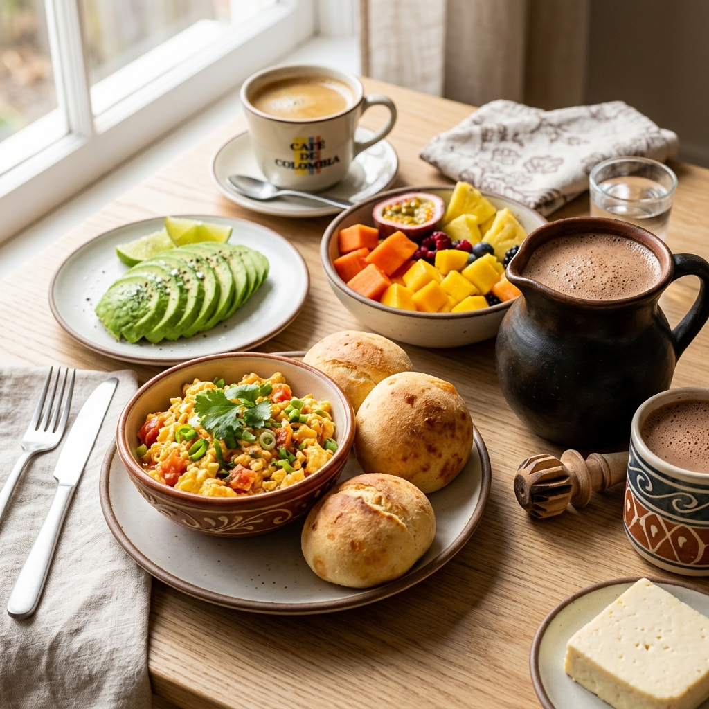 Fotografía hiperrealista de desayuno tradicional y sorpresa a domicilio en Sogamoso